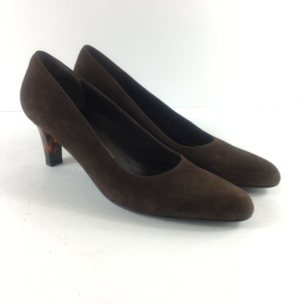 Salvatore Ferragamo Brown Suede Pumps